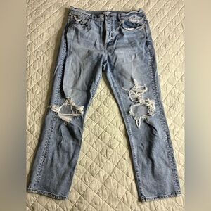 American Eagle Outfitters Light Blue Straight Leg Jeans